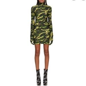 Vetements camouflage glove mini dress